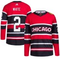 Adidas Chicago Blackhawks Youth Bill White Authentic White Red Reverse Retro 2.0 NHL Jersey