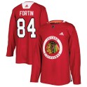 Adidas Chicago Blackhawks Youth Alexandre Fortin Authentic Red Home Practice NHL Jersey