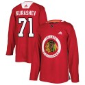 Adidas Chicago Blackhawks Youth Philipp Kurashev Authentic Red ized Home Practice NHL Jersey