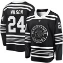 Fanatics Branded Chicago Blackhawks Youth Doug Wilson Premier Black Breakaway Alternate 2019/20 NHL Jersey