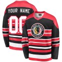 Fanatics Branded Chicago Blackhawks Men's Custom Premier Red/Black Custom Breakaway Heritage NHL Jersey