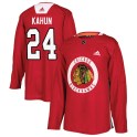 Adidas Chicago Blackhawks Men's Dominik Kahun Authentic Red Home Practice NHL Jersey