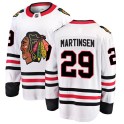 Fanatics Branded Chicago Blackhawks Youth Andreas Martinsen Breakaway White Away NHL Jersey