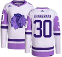 Adidas Chicago Blackhawks Youth Murray Bannerman Authentic Hockey Fights Cancer NHL Jersey
