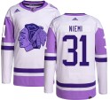 Adidas Chicago Blackhawks Youth Antti Niemi Authentic Hockey Fights Cancer NHL Jersey