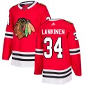 Adidas Chicago Blackhawks Youth Kevin Lankinen Authentic Red ized Home NHL Jersey
