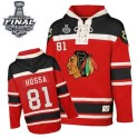 Chicago Blackhawks Youth Marian Hossa Premier Red Old Time Hockey Sawyer Hooded Sweatshirt 2015 Stanley Cup Patch