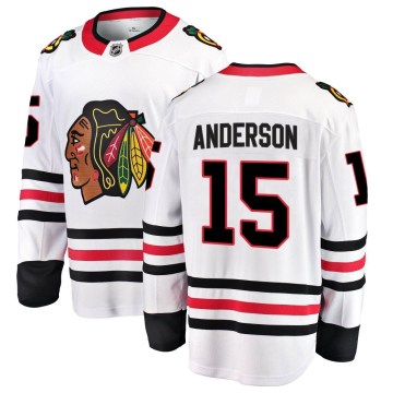 Fanatics Branded Chicago Blackhawks Men's Joey Anderson Breakaway White Away NHL Jersey