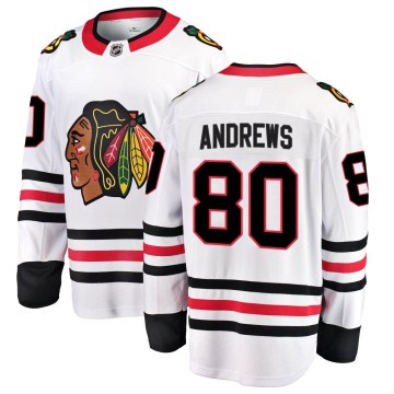 Fanatics Branded Chicago Blackhawks Men's Zach Andrews Breakaway White Away NHL Jersey