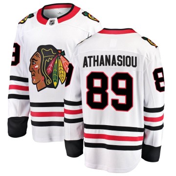 Fanatics Branded Chicago Blackhawks Men's Andreas Athanasiou Breakaway White Away NHL Jersey