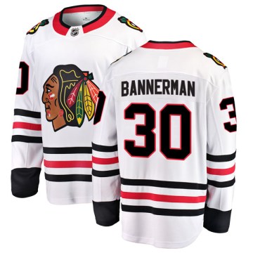Fanatics Branded Chicago Blackhawks Men's Murray Bannerman Breakaway White Away NHL Jersey
