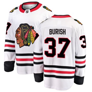 Fanatics Branded Chicago Blackhawks Men's Adam Burish Breakaway White Away NHL Jersey