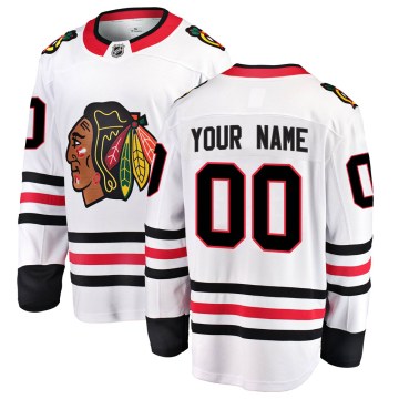 Fanatics Branded Chicago Blackhawks Men's Custom Breakaway White Custom Away NHL Jersey