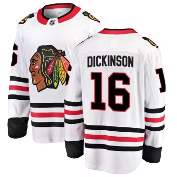 Fanatics Branded Chicago Blackhawks Men's Jason Dickinson Breakaway White Away NHL Jersey