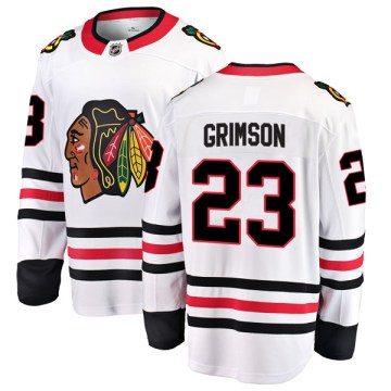 Fanatics Branded Chicago Blackhawks Men's Stu Grimson Breakaway White Away NHL Jersey