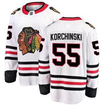 Fanatics Branded Chicago Blackhawks Men's Kevin Korchinski Breakaway White Away NHL Jersey