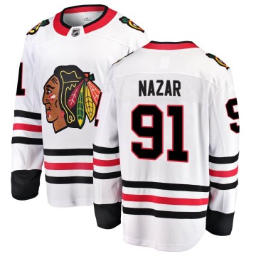 Fanatics Branded Chicago Blackhawks Men's Frank Nazar Breakaway White Away NHL Jersey