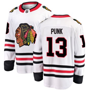 Fanatics Branded Chicago Blackhawks Men's CM Punk Breakaway White Away NHL Jersey