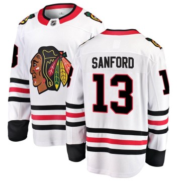 Fanatics Branded Chicago Blackhawks Men's Zach Sanford Breakaway White Away NHL Jersey