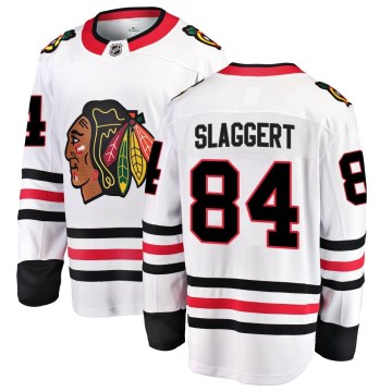 Fanatics Branded Chicago Blackhawks Men's Landon Slaggert Breakaway White Away NHL Jersey
