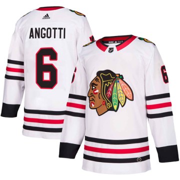Adidas Chicago Blackhawks Youth Lou Angotti Authentic White Away NHL Jersey