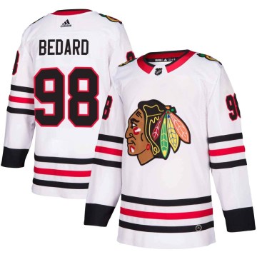 Adidas Chicago Blackhawks Youth Connor Bedard Authentic White Away NHL Jersey