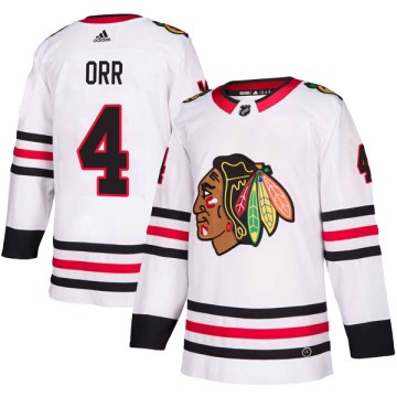 Adidas Chicago Blackhawks Youth Bobby Orr Authentic White Away NHL Jersey