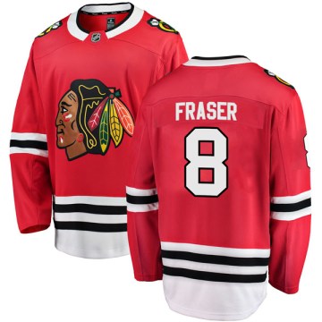 Fanatics Branded Chicago Blackhawks Youth Curt Fraser Breakaway Red Home NHL Jersey