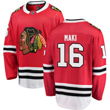 Fanatics Branded Chicago Blackhawks Youth Chico Maki Breakaway Red Home NHL Jersey