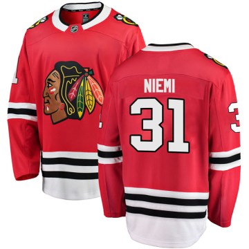Fanatics Branded Chicago Blackhawks Youth Antti Niemi Breakaway Red Home NHL Jersey