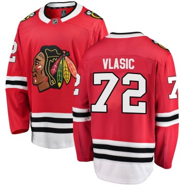 Fanatics Branded Chicago Blackhawks Youth Alex Vlasic Breakaway Red Home NHL Jersey