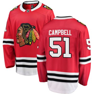 Fanatics Branded Chicago Blackhawks Men's Brian Campbell Breakaway Red Home NHL Jersey