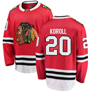 Fanatics Branded Chicago Blackhawks Men's Cliff Koroll Breakaway Red Home NHL Jersey