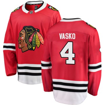 Fanatics Branded Chicago Blackhawks Men's Elmer Vasko Breakaway Red Home NHL Jersey