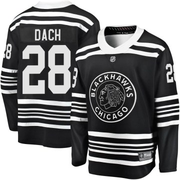 Fanatics Branded Chicago Blackhawks Men's Colton Dach Premier Black Breakaway Alternate 2019/20 NHL Jersey