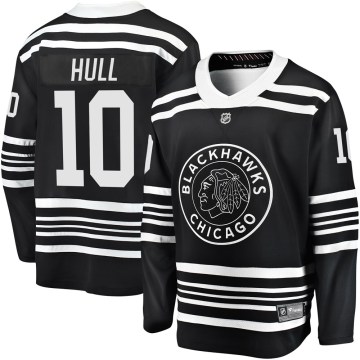 Fanatics Branded Chicago Blackhawks Men's Dennis Hull Premier Black Breakaway Alternate 2019/20 NHL Jersey