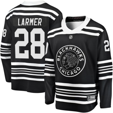Fanatics Branded Chicago Blackhawks Men's Steve Larmer Premier Black Breakaway Alternate 2019/20 NHL Jersey