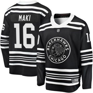 Fanatics Branded Chicago Blackhawks Men's Chico Maki Premier Black Breakaway Alternate 2019/20 NHL Jersey
