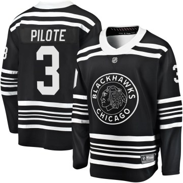 Fanatics Branded Chicago Blackhawks Men's Pierre Pilote Premier Black Breakaway Alternate 2019/20 NHL Jersey