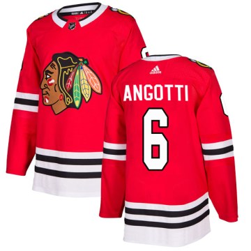 Adidas Chicago Blackhawks Men's Lou Angotti Authentic Red Home NHL Jersey