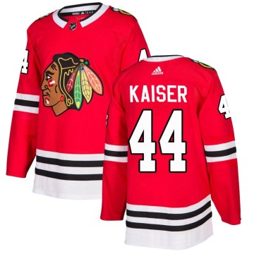 Adidas Chicago Blackhawks Men's Wyatt Kaiser Authentic Red Home NHL Jersey