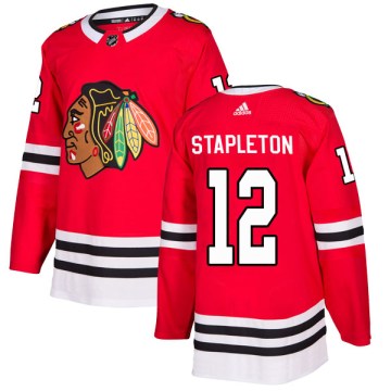 Adidas Chicago Blackhawks Men's Pat Stapleton Authentic Red Home NHL Jersey