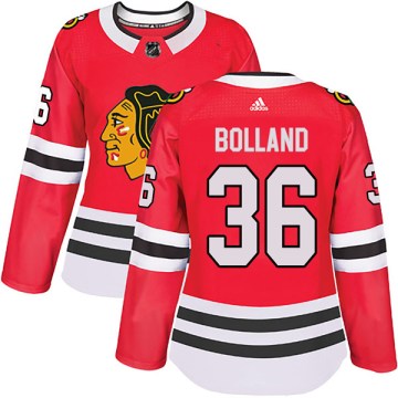 Adidas Chicago Blackhawks Women's Dave Bolland Authentic Red Home NHL Jersey