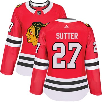 Adidas Chicago Blackhawks Women's Darryl Sutter Authentic Red Home NHL Jersey