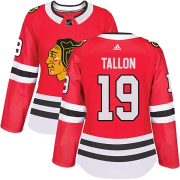 Adidas Chicago Blackhawks Women's Dale Tallon Authentic Red Home NHL Jersey