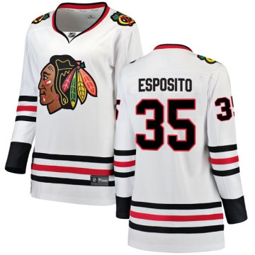 Fanatics Branded Chicago Blackhawks Women's Tony Esposito Breakaway White Away NHL Jersey