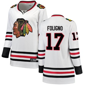 Fanatics Branded Chicago Blackhawks Women's Nick Foligno Breakaway White Away NHL Jersey