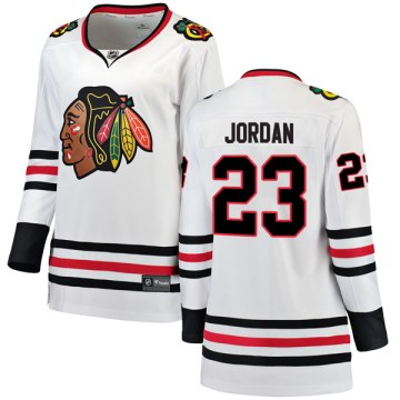 Fanatics Branded Chicago Blackhawks Women's Michael Jordan Breakaway White Away NHL Jersey