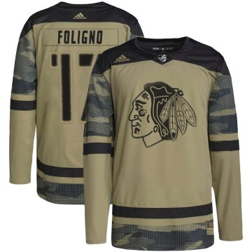 Adidas Chicago Blackhawks Youth Nick Foligno Authentic Camo Military Appreciation Practice NHL Jersey