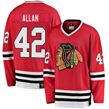 Fanatics Branded Chicago Blackhawks Youth Nolan Allan Premier Red Breakaway Heritage NHL Jersey